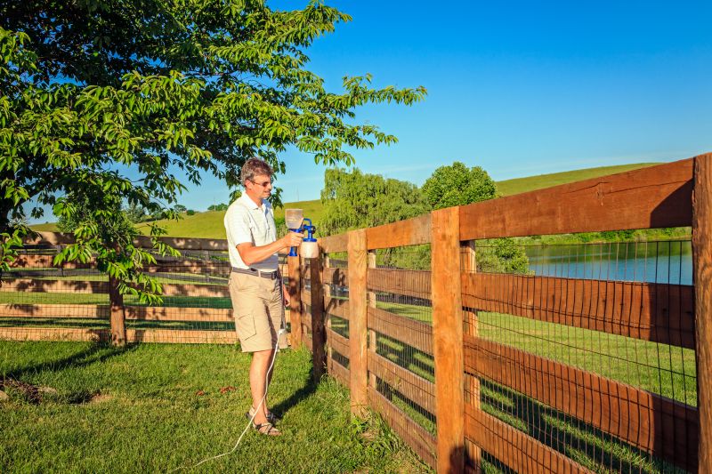 Cedar Fence Painting