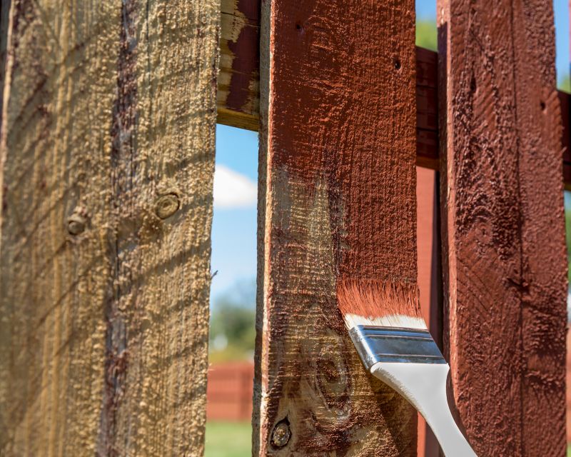 Cedar Fence Painting