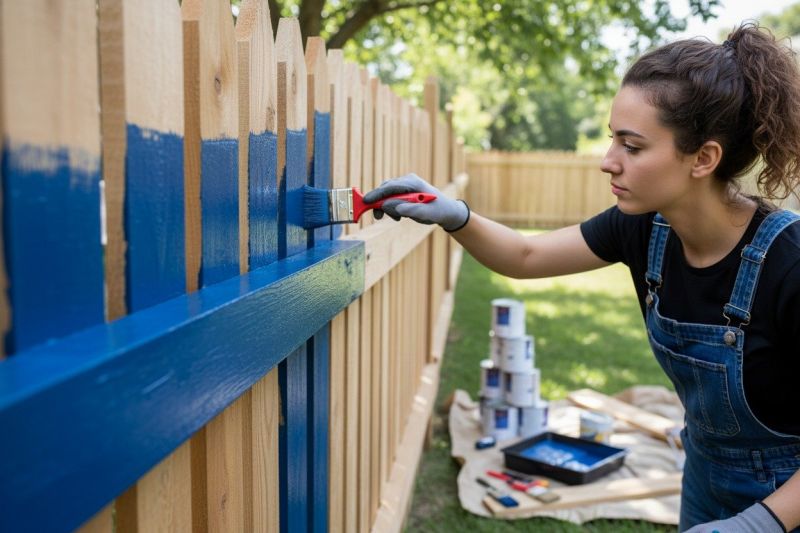Cedar Fence Painting